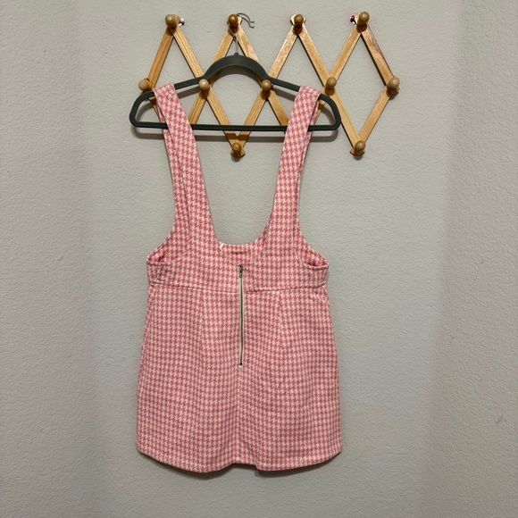 NWT! Storia Houndstooth Scoop Neck Dress Pink/White Size M - Picture 6 of 9